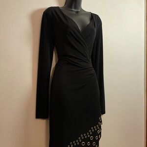 Michael Kors Black Dress with Gold Detailing